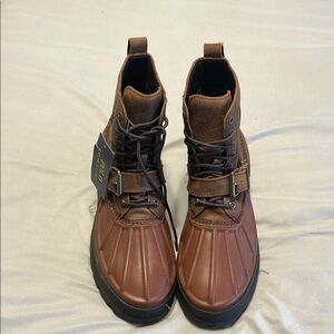 Men's Brown Leather Boots NEW RALPH LAUREN